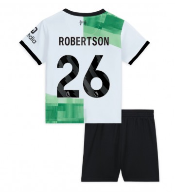 Liverpool Andrew Robertson #26 Borta Kläder Barn 2023-24 Kortärmad (+ Korta byxor)